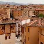 spain, segovia, town, skyline, cityscape, urban, architecture, mountains, nature, horizon, city