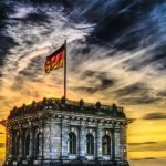 bundestag, german flag, parliament, federal election, germany, capital city, flag, architecture, banner, building, government district, berlin, government, germany flag, city, politics, nature, government building, german, flutter, clouds, facade, story, sightseeing